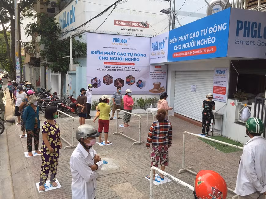 Un ATM riz installé à Hô Chi Minh-Ville (Sud). Photo: VNA 