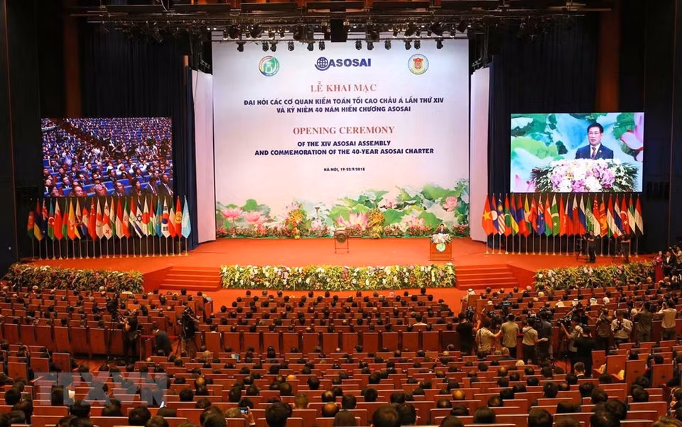 Cérémonie d'ouverture de la 14e Assemblée de l’ASOSAI (Organisation asiatique des Institutions supérieures de contrôle des finances publiques). Photo : VNA