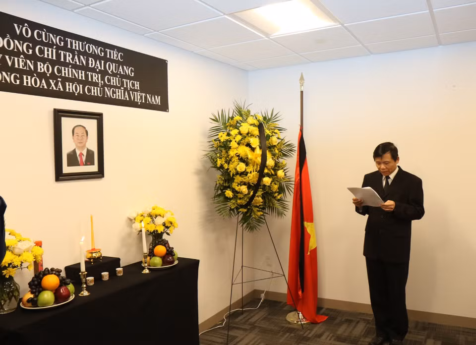La mission permanente du Vietnam auprès de l'ONU a organisé la cérémonie funéraire pour le président Tran Dai Quang