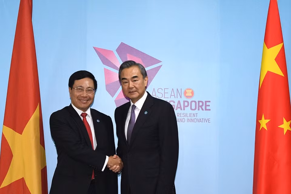 Le vice-Premier ministre et ministre des Affaires étrangères, Pham Binh Minh, rencontre le conseiller d'Etat et ministre chinois des Affaires étrangères, Wang Yi, le 3 août. 