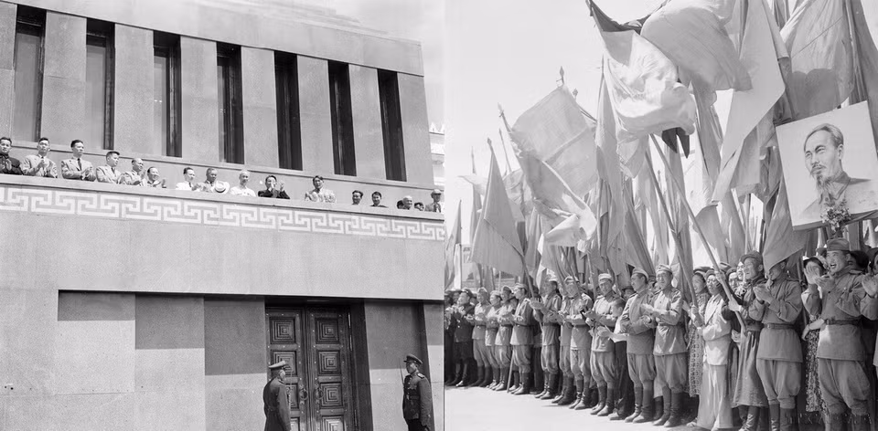 Le 9 juillet 1955, la population de la capitale Oulan-Bator organise un meeting solennel pour saluer la visite du Président Hô Chi Minh en Mongolie. Photo: VNA 