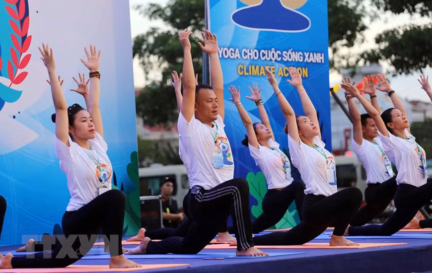 Cette année, la 5e édition de la Journée internationale du yoga (le 21 juin) est placée sous le thème ''Yoga pour la vie verte''. 