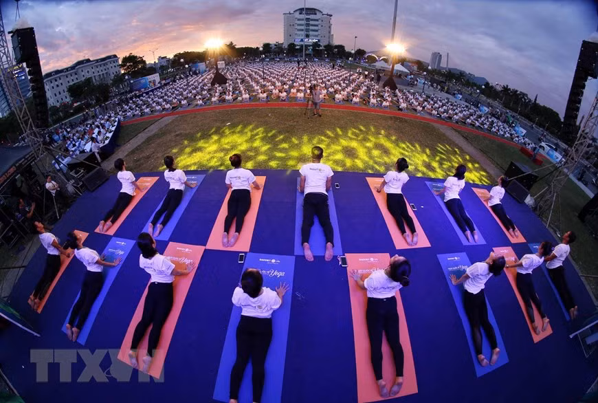 L'activité faisait partie d'une série d'événements dans le cadre du programme ''Yoga pour une vie verte'' 2019. 