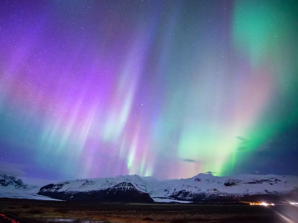 Une aurore boréale au nord. ​Credit photo : Telegraph 