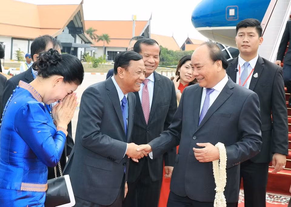 Le Premier ministre Nguyên Xuân Phuc à l'aéroport international de Siem Reap.