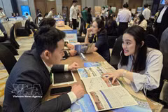 Plus de 7 000 rencontres d’affaires B2B et la signature de protocoles d’accord ont été enregistrés lors de l’espace Business et de mise en relation B2B, dans le cadre du Festival international du tourisme de Da Nang 2026. Photo: VNA