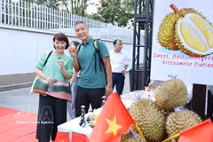 Le durian vietnam présenté en à Pékin, en Chine. Photo: VNA