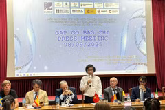 Conférence de presse sur le 15e Festival du film documentaire Europe-Vietnam. Photo : VNA