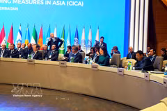 La vice-présidente Vo Thi Anh Xuan intervient au 7e Sommet de la CICA. Photo: VNA