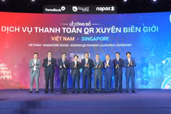 Lancement du service de paiement transfrontalier par QR code entre le Vietnam et Singapour. Photo: bnews.vn