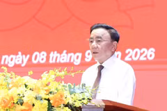 Tran Cam Tu, membre du Bureau politique et permanent du Secrétariat du Comité central du Parti, s'exprime à la cérémonie d’ouverture de l’année académique 2026-2027 de l’Académie politique nationale Ho Chi Minh. Photo: VNA