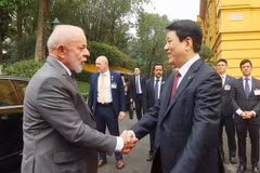 Le président du Vietnam, Luong Cuong (droite), et son homologue brésilien, Lula da Silva. Photo: VNA