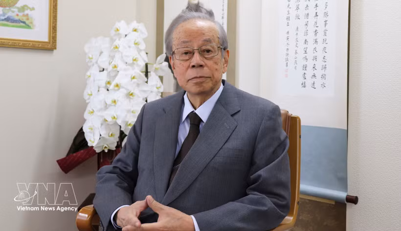 L’ancien Premier ministre japonais Fukuda Yasuo. Photo: VNA