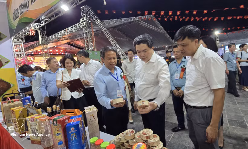 Visiteurs au stand de la ville de Hai Phong. Photo: VNA