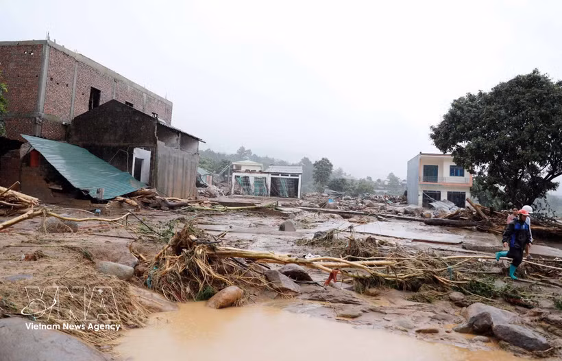 La province de Lai Chau gravement endommagée par les récentes pluies torrentielles et crues soudaines. Photo: VNA