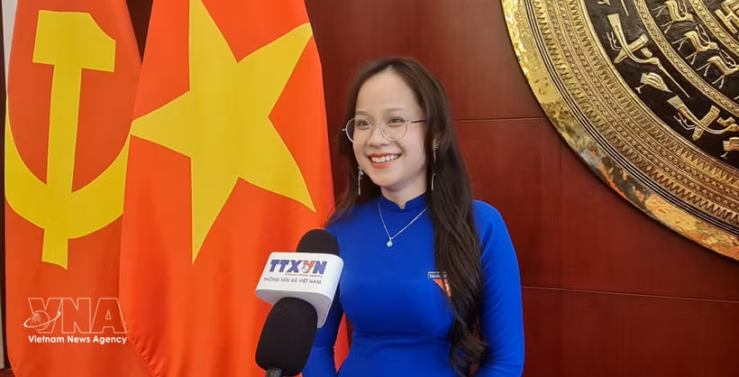 Le Nguyet Quynh, étudiante de l’Université Tsinghua. Photo: VNA