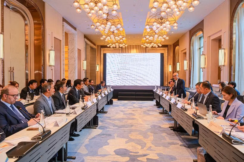 Conférence des dirigeants des apporteurs de capitaux de la société de raffinage et de pétrochimie de Nghi Son (NSRP). Photo: petrotimes.vn