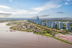 Perspective du projet d’investissement et de construction de l’Axe de l’avenue paysagère du fleuve Rouge. Photo: VNA