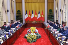 Panorama de l'entretien. Photo: VNA