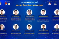 Dix jeunes scientifiques distingués par le Prix « Quả Cầu Vàng » 2025. 