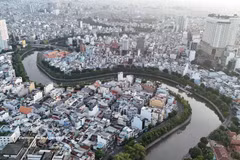 Vue aérienne de Nhieu Loc - Thi Nghe, Ho Chi Minh-Ville. Photo: VNA