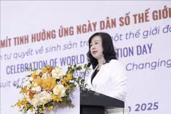 La ministre de la Santé, Dao Hong Lan, prend la parole lors de l'événement. Photo: nhandan.vn