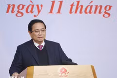 Le Premier ministre Pham Minh Chinh lors de la conférence. Photo: VNA