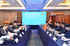 Délégations vietnamienne et sud-coréenne. Photo: VNA