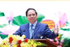Le Premier ministre Pham Minh Chinh au premier Congrès de l’organisation du Parti du ministère de la Construction (2025–2030). Photo: VNA