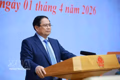 Le Premier ministre Pham Minh Chinh lors de la conférence. Photo: VNA