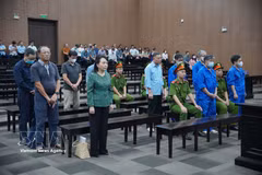 Les accusés à l’écoute du verdict. Photo : VNA